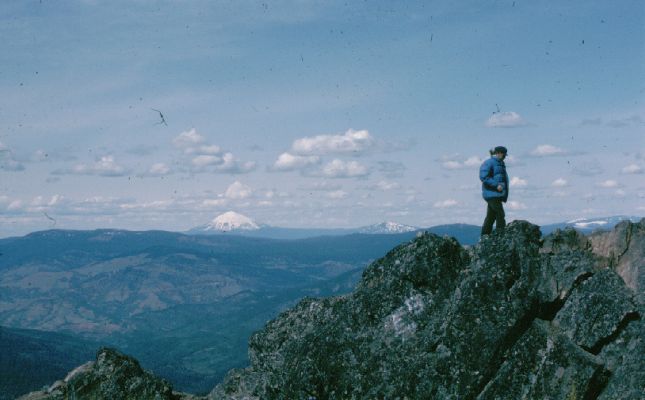 <b>A view of Mt McLoughlin from the summit of Pilot Rock</b>